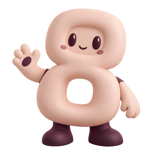 EIGHT, the 8BitLab studio mascot